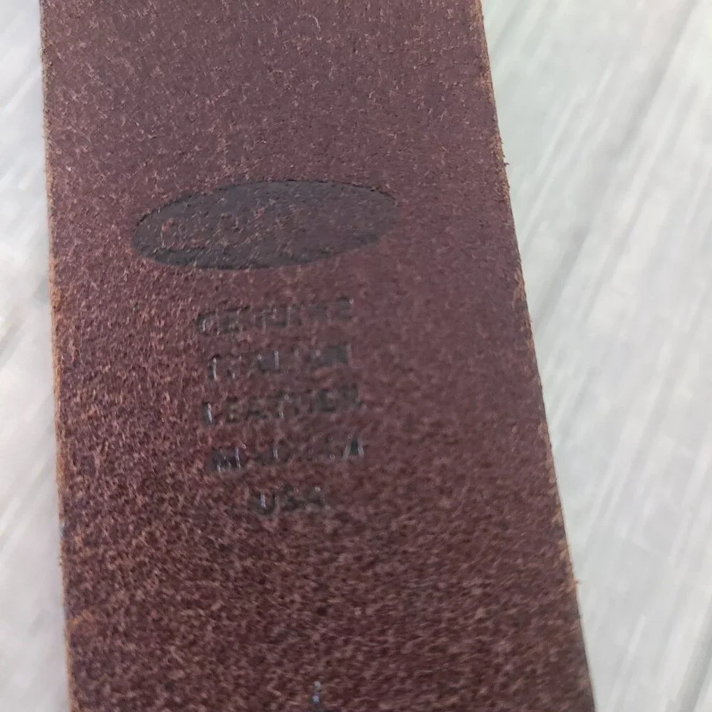 Vintage Old Navy Italian Leather Belt Boho Buckle Womens Measures L USA - Picture 6 of 8